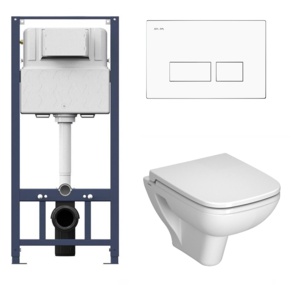 Изображение товара Инсталляция Am.Pm с унитазом Vitra S20 5507B003-0101, сиденье микролифт клавиша белая, комплект Santehnica.ru