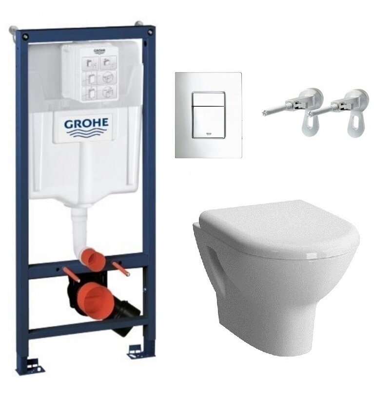 Изображение товара Инсталляция Grohe 38775001 с унитазом Vitra Zentrum 5785B003-0075 комплект для современного санузла