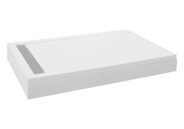 Изображение товара Поддон для душа Aquanet Stone Lite 120x80 из литьевого мрамора с ножками и панелью