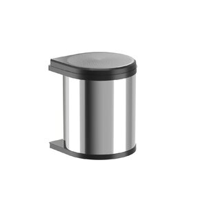 Изображение товара Ведро для мусора Hailo Mono 3515031, 15 л, выдвижное, полированная сталь