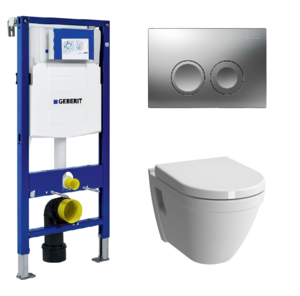 Изображение товара Инсталляция Geberit с унитазом Vitra S50, микролифт сиденье, подвесной комплект