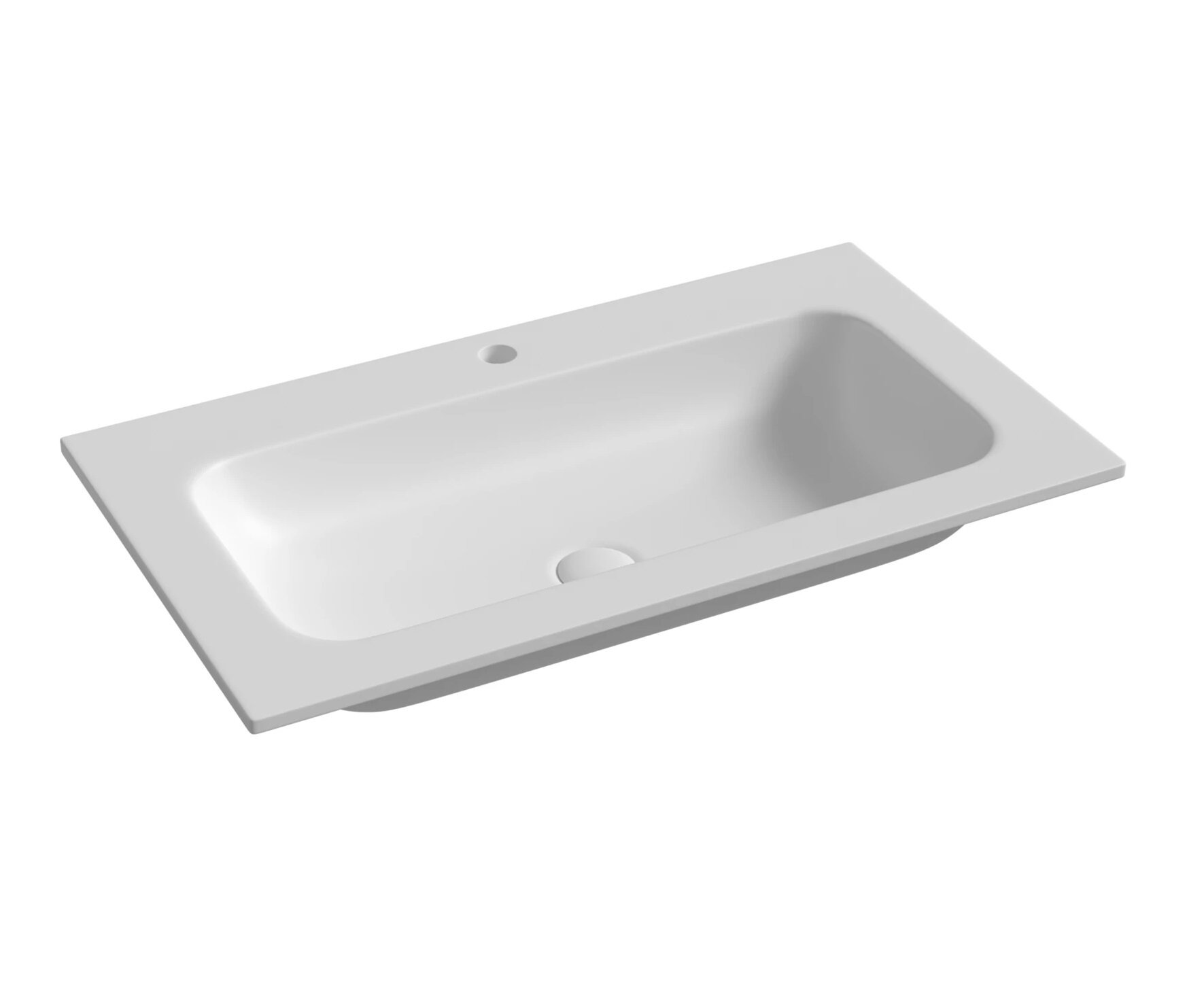 Изображение товара Раковина Ceramicanova Grace CN7012MW, 81 см, фарфор, с отверстием под смеситель, белый матовый