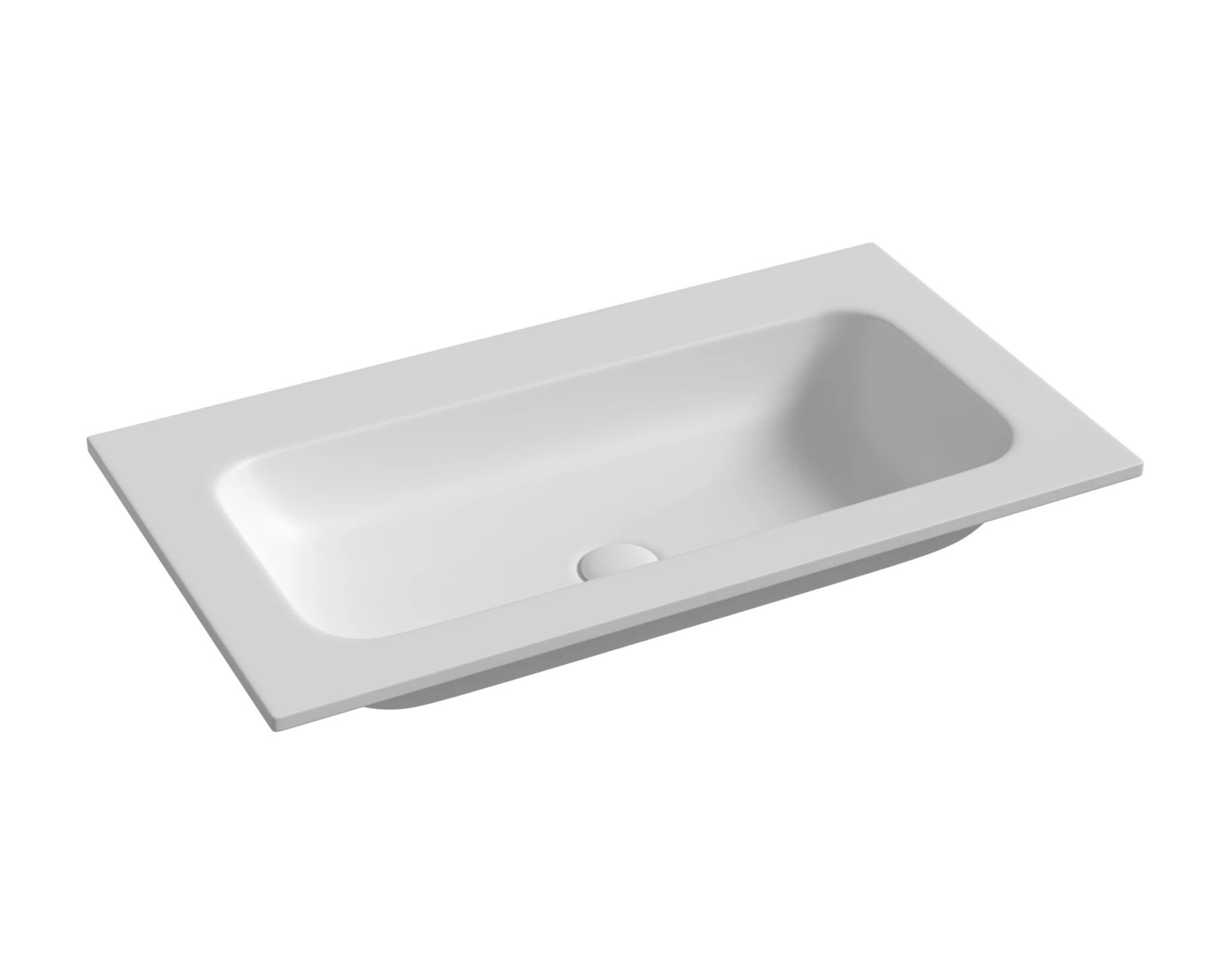 Изображение товара Раковина Ceramicanova Grace CN7012MWwx, 81 см, фарфор, без отверстия под смеситель, белый матовый