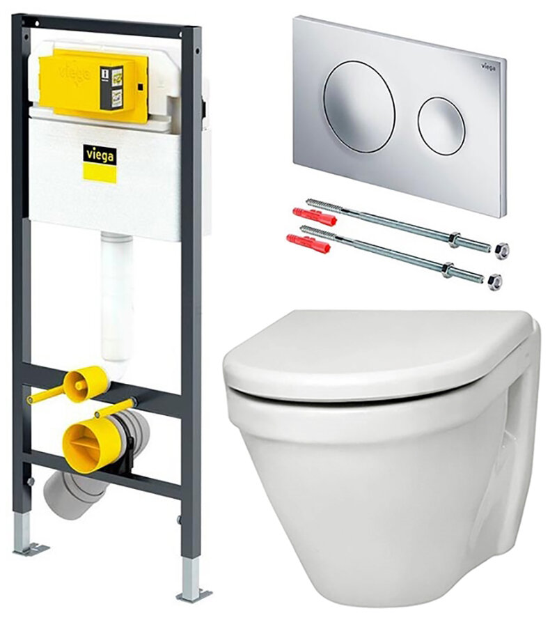 Изображение товара Инсталляция Viega 792855 с унитазом Vitra S50 5318B003-0075 микролифт автоматическая