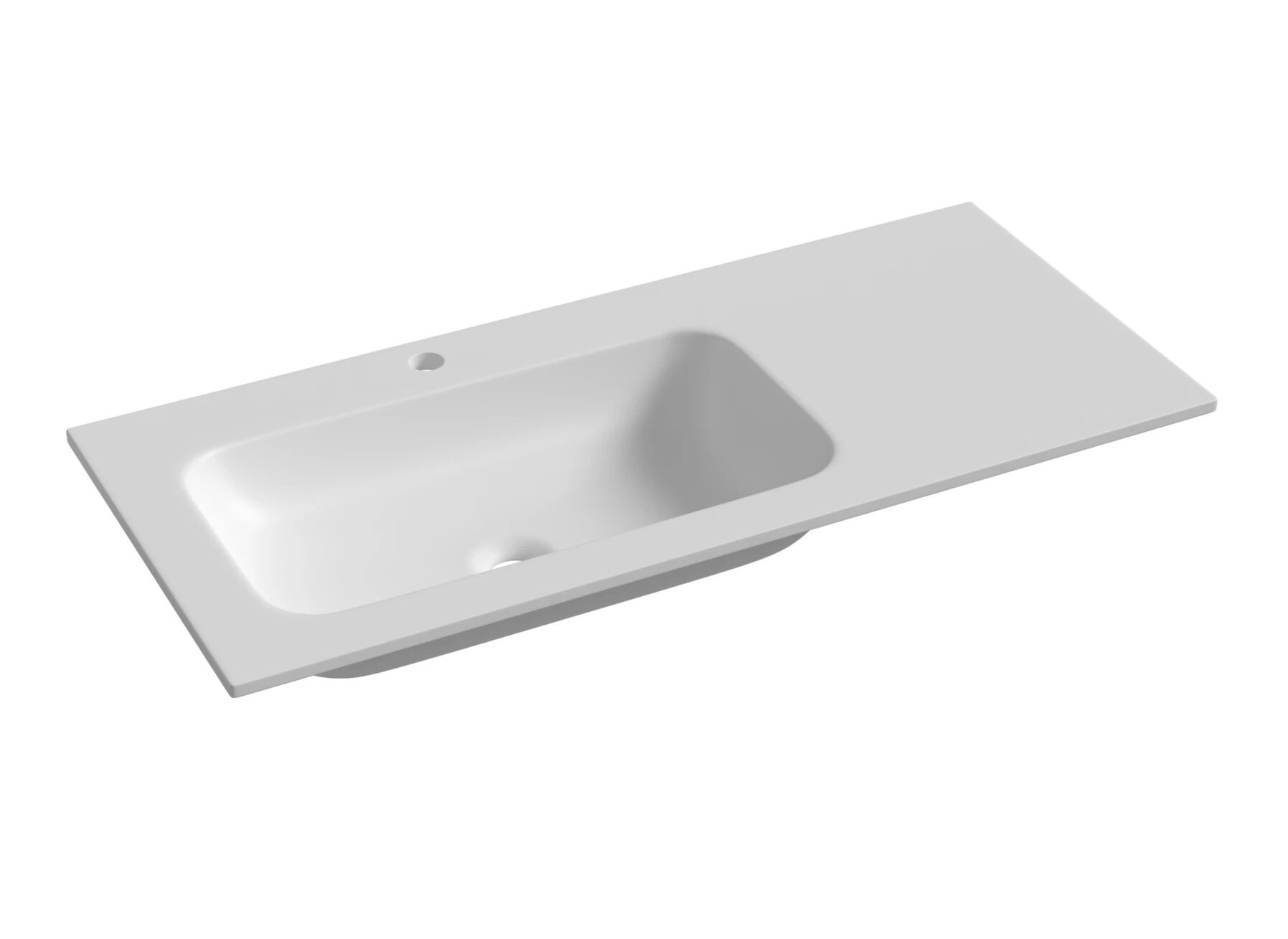 Изображение товара Раковина Ceramicanova Grace CN7014MW, 101 см, фарфор, чаша слева, белый матовый