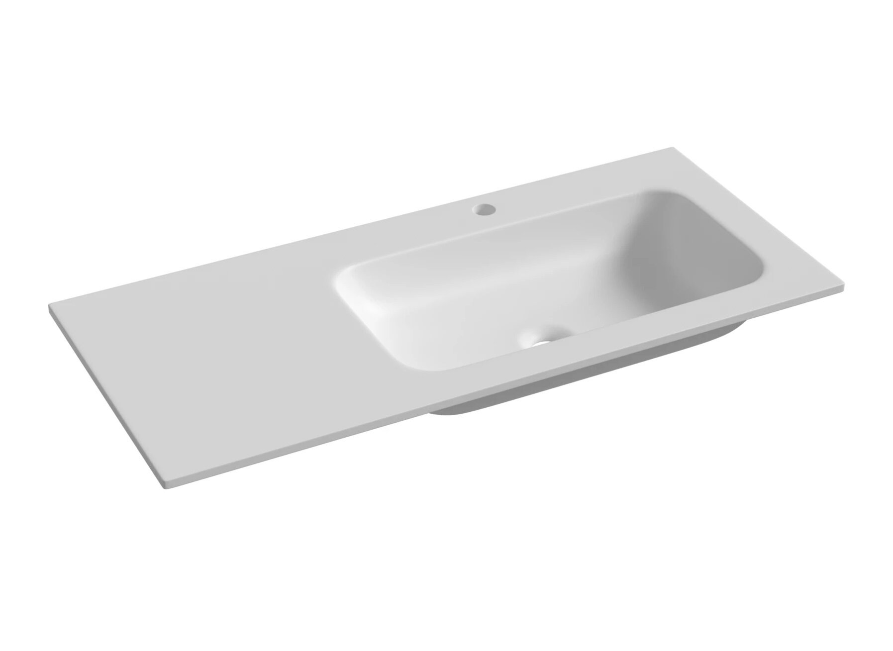 Изображение товара Раковина Ceramicanova Grace CN7015MW, 101 см, фарфор, чаша справа, белый матовый