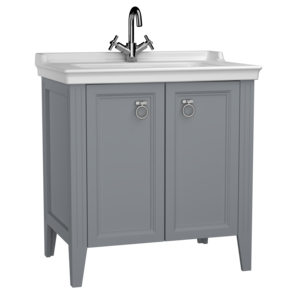 Изображение товара Тумба с раковиной Vitra Valarte 62154, 80 см, серый матовый