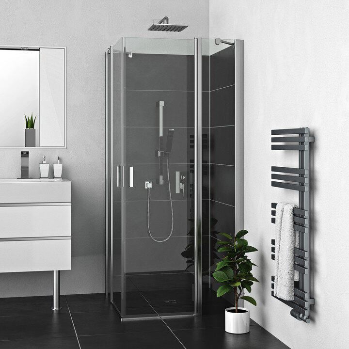 Изображение товара Душевой уголок Roth Limaya, 80 х 100 см, двустворчатый, с неподвижным элементом