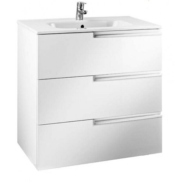 Изображение товара Тумба под раковину Roca Victoria Nord Ice Edition ZRU9302835 3 ящика белая