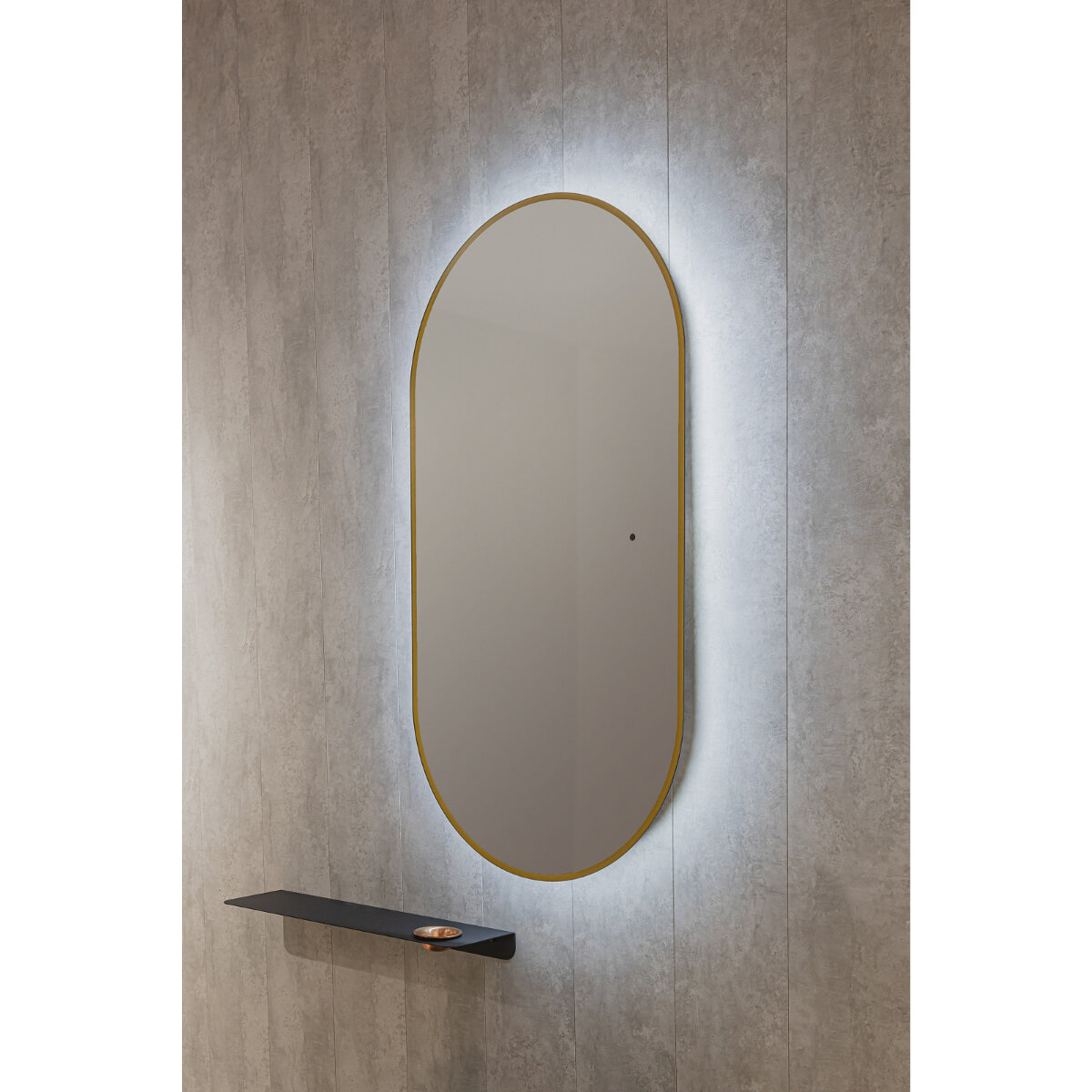 Изображение товара Зеркало Jorno Болонья BlgGl.02.550x1050/W/JR, 55 x 105 см, с LED-подсветкой, инфракрасный выключатель, диммер, цвет рамы золото Изображение товара Зеркало Jorno Болонья BlgGl.02.550x1050/W/JR, 55 x 105 см, с LED-подсветкой, инфракрасный выключатель, диммер, цвет рамы золото