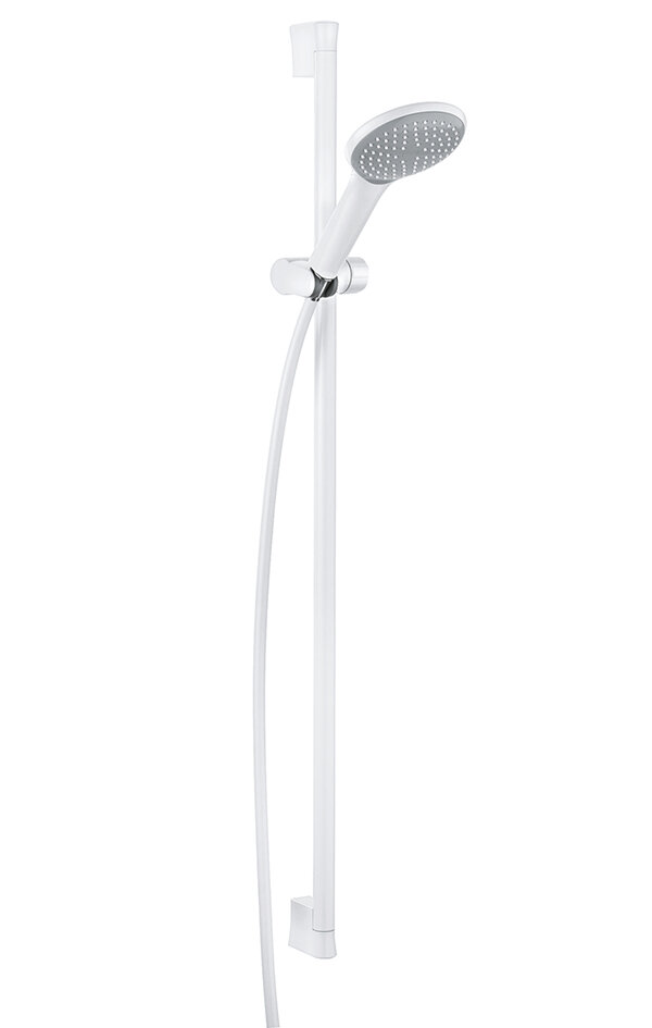 Изображение товара Душевой гарнитур Kludi Freshline 1S 6784091-00, длина штанги 90 см, цвет белый, 1 режим струи