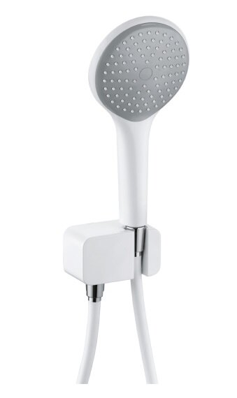 Изображение товара Душевой гарнитур Kludi Freshline 1S для ванны, квадратный держатель, белый цвет