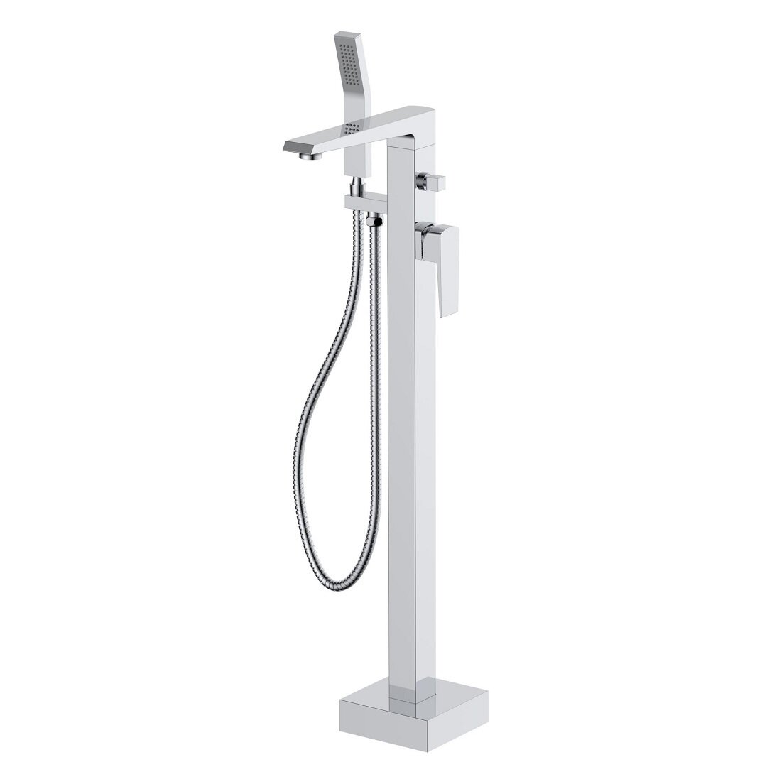 Изображение товара Смеситель для ванны BelBagno Arlie ARL-FMTA-CRM, напольный, с душевым гарнитуром, хром