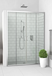 Изображение товара Душевой уголок Roth Lega Line, 150 х 90 см, дверь раздвижная, стекло прозрачное/intima