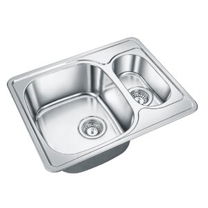 Изображение товара Мойка кухонная Emar Steel 5948, 59.4 см, нержавеющая сталь, глянцевая