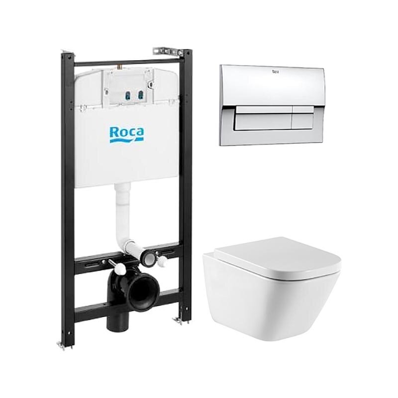 Изображение товара Инсталляция Roca с безободковым унитазом Roca Gap Clean Rim и сиденьем микролифт