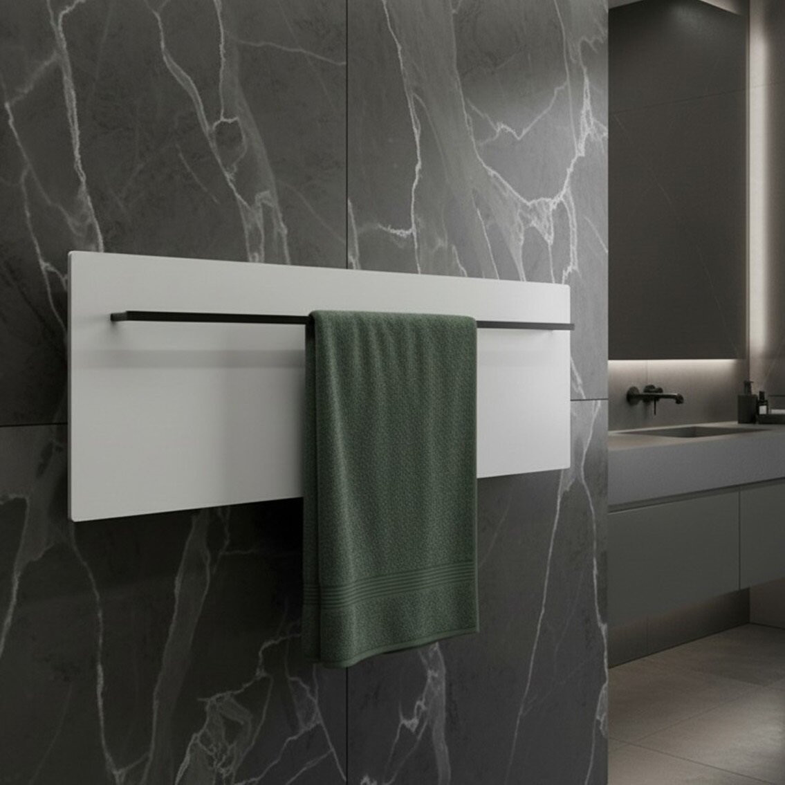Изображение товара Полотенцесушитель электрический Lagusto Eco PG1-280680-W-BL-576, акриловый камень, ширина 70 см, высота 30 см, цвет белый Изображение товара Полотенцесушитель электрический Lagusto Eco PG1-280680-W-BL-576, акриловый камень, ширина 70 см, высота 30 см, цвет белый