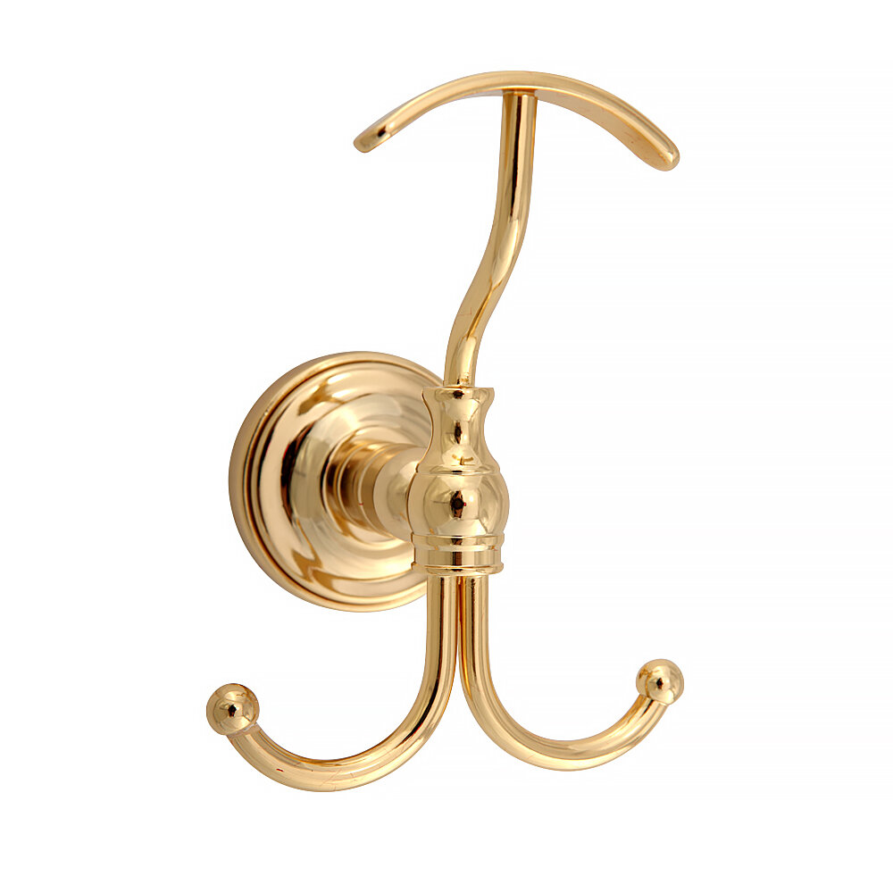 Изображение товара Крючок Migliore Mirella 17323 золото - тройной настенный латунный крючок 24K