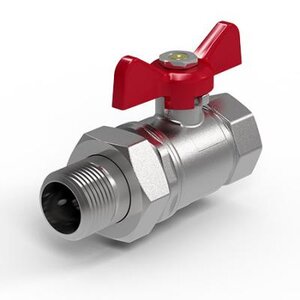 Изображение товара Кран шаровый Royal Thermo Optimal RTO 07.099 3/4", НГ, усиленный, ручка бабочка