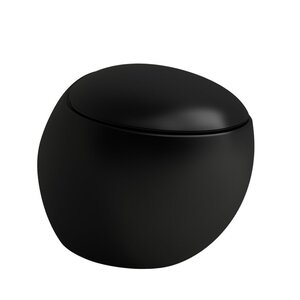 Изображение товара Унитаз подвесной Laufen Alessi One 8.2097.1.716.000.1, безободковый, цвет черный матовый