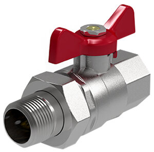 Изображение товара Кран шаровый Royal Thermo Optimal RTO 07.013 1/2" НГ ручка бабочка латунь хром