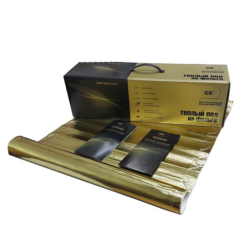 Изображение товара GS-1500-10,0 Теплый пол: мат на фольге 10 кв.м, 1500 Вт