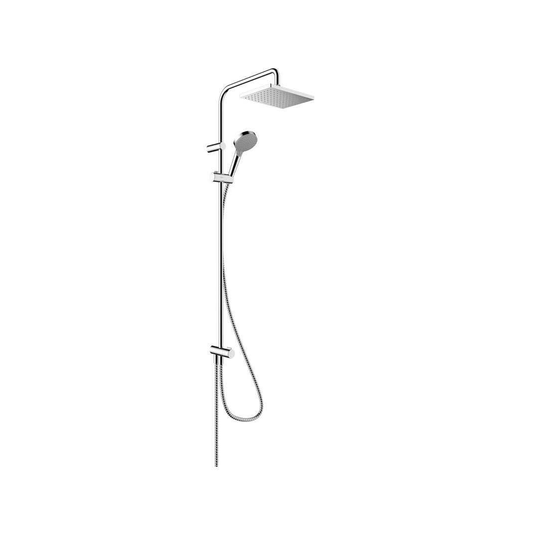 Изображение товара Душевой гарнитур Hansgrohe Vernis Shape Showerpipe 230 Reno, 26289000, 1 режим струи, хром Изображение товара Душевой гарнитур Hansgrohe Vernis Shape Showerpipe 230 Reno, 26289000, 1 режим струи, хром