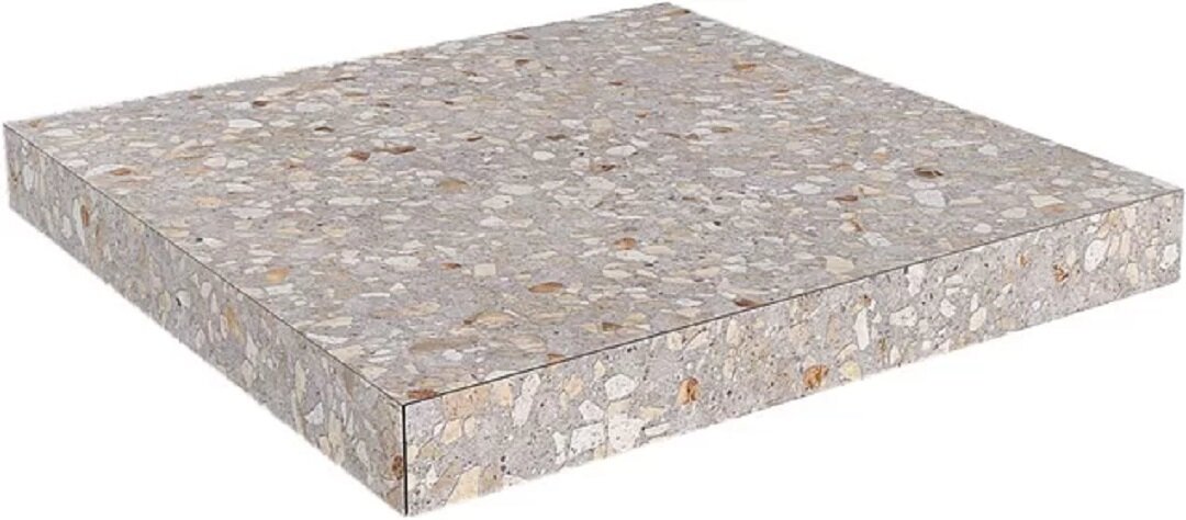 Изображение товара Ступень угловая, керамогранит Kerama Marazzi Терраццо SG632020R/GCA, 33 x 33 см, бежевый