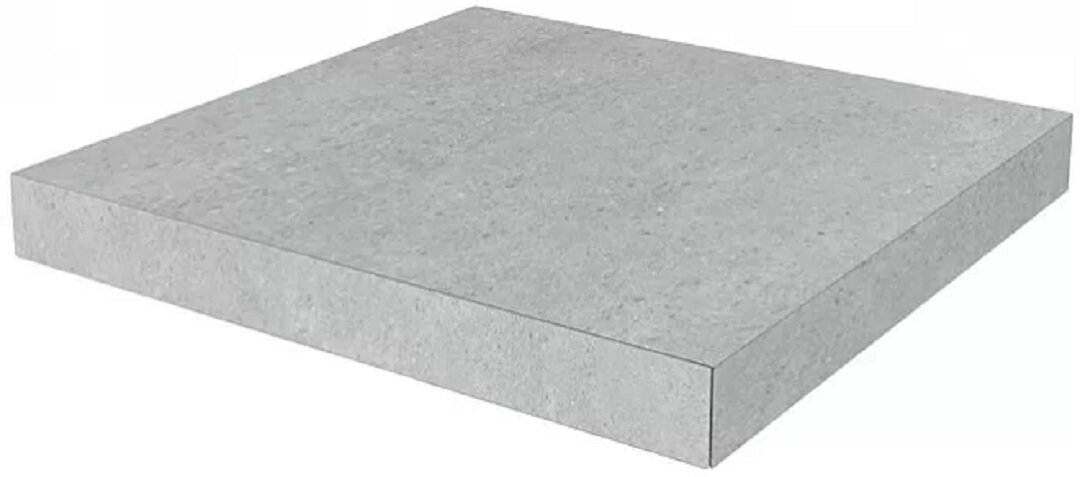 Изображение товара Ступень угловая, керамогранит Kerama Marazzi Фондамента DL500720R/GCA, 33 x 33 см, светло-пепельный