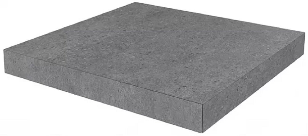 Изображение товара Ступень угловая, керамогранит Kerama Marazzi Фондамента DL501020R/GCA, 33 x 33 см, тёмно-серый