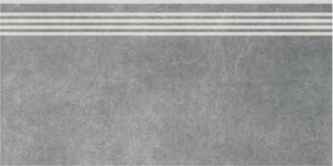 Изображение товара Ступень, керамогранит Kerama Marazzi Королевская дорога SG614620R/GR, 30 x 60 см, тёмно-серый