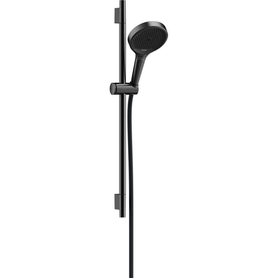 Изображение товара Душевой гарнитур Hansgrohe Rainfinity 28745340, 3 режима, шлифованный черный хром Изображение товара Душевой гарнитур Hansgrohe Rainfinity 28745340, 3 режима, шлифованный черный хром