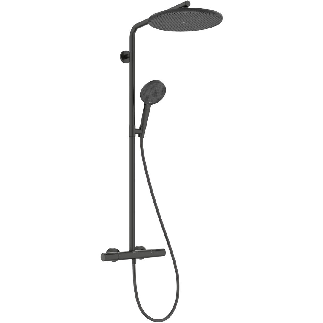 Изображение товара Душевая система Hansgrohe Raindance Alive Puro 24592340, термостатическая, хром чёрный шлифованный Изображение товара Душевая система Hansgrohe Raindance Alive Puro 24592340, термостатическая, хром чёрный шлифованный