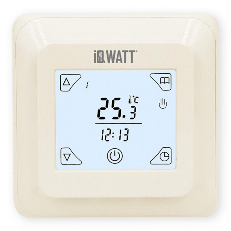 Изображение товара Терморегулятор IQ Watt Thermostat TS слоновая кость с сенсорным дисплеем