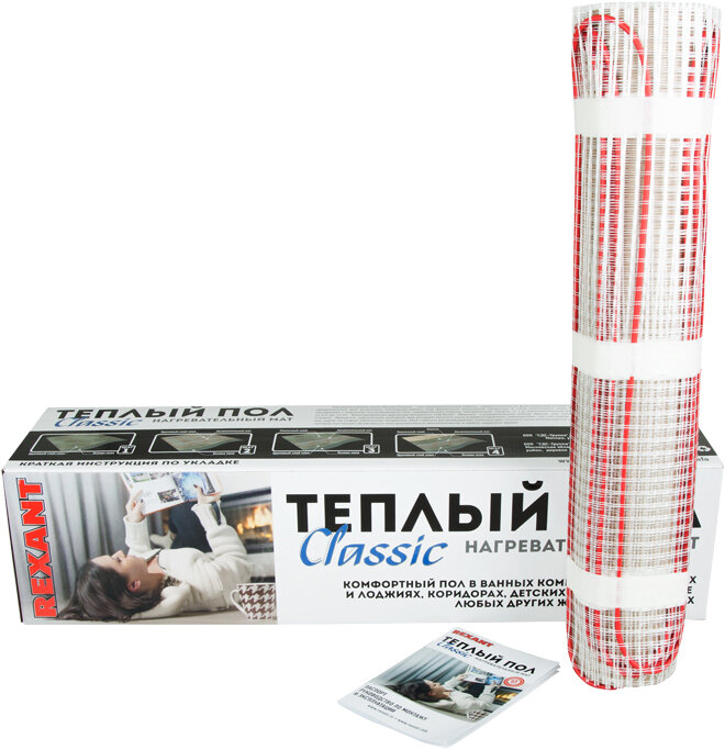 Изображение товара Теплый пол Rexant Classic RNX -4,0-600: площадь обогрева 4 кв.м., мощность 600 Вт (51-0508-2) Изображение товара Теплый пол Rexant Classic RNX -4,0-600: площадь обогрева 4 кв.м., мощность 600 Вт (51-0508-2)