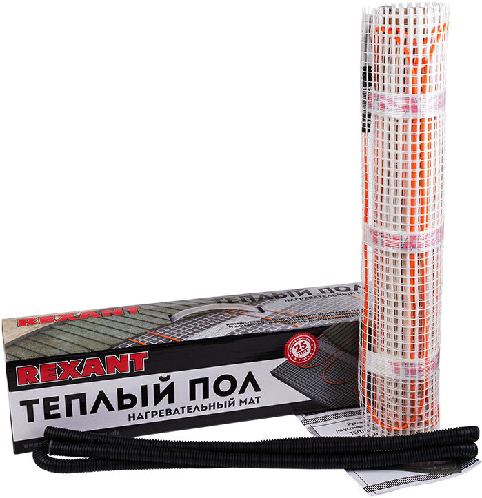 Изображение товара Теплый пол Rexant Rexant 51-0520 10,0м2: площадь обогрева 10 кв.м., мощность 1600 Вт