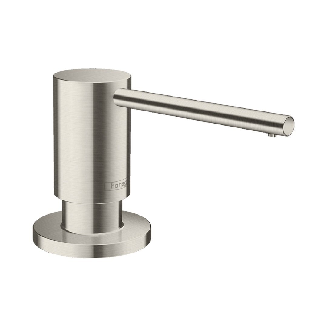 Изображение товара Дозатор встраиваемый для жидкого мыла Hansgrohe A41, 40438800, сталь Изображение товара Дозатор встраиваемый для жидкого мыла Hansgrohe A41, 40438800, сталь