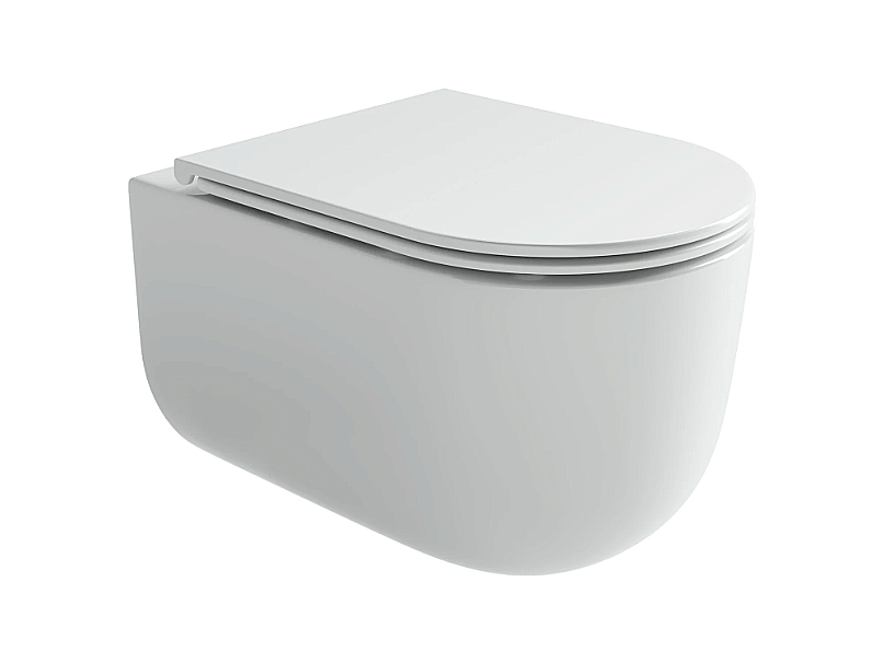 Изображение товара Подвесной безободковый унитаз Ceramicanova Аличе (Alice) CN4017T, безободковый, с крышкой микролифт, смыв торнадо, санфарфор, белый Изображение товара Подвесной безободковый унитаз Ceramicanova Аличе (Alice) CN4017T, безободковый, с крышкой микролифт, смыв торнадо, санфарфор, белый