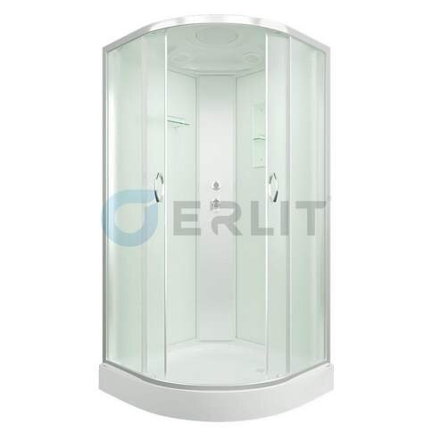 Изображение товара Душевая кабина Erlit Comfort ER3508P-C3-RUS, 80x80 см, низкий поддон, с тропическим душем