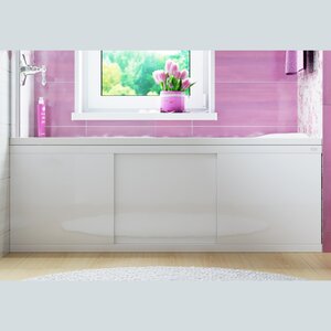 Изображение товара Раздвижной экран для ванны Alavann Crystal 150 см МДФ белый