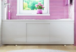 Изображение товара Экран для ванны Alavann Crystal ALV0257002 170 см раздвижной белый из МДФ