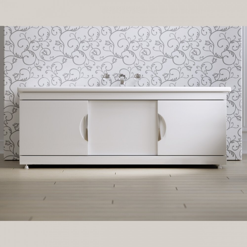 Изображение товара Экран для ванны Alavann Monaco Still 170 см МДФ белый раздвижной