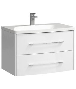 Изображение товара Тумба под раковину Aqwella Neringa 80 подвесная с ящиками белая
