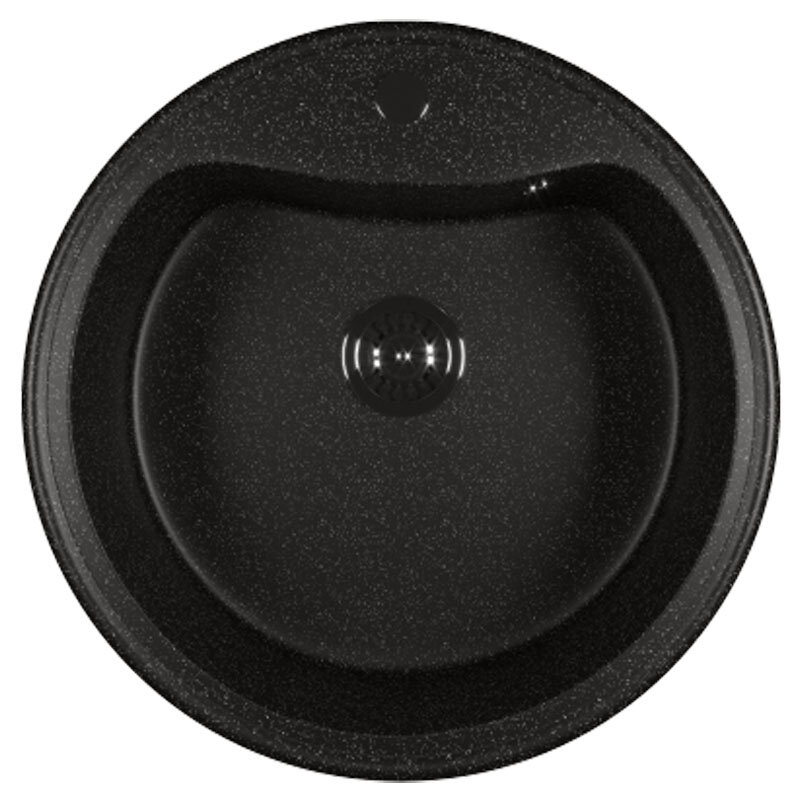 Изображение товара Кухонная мойка Mixline ML-GM09 (308), врезная сверху, цвет - черный, 49 х 49 х 18.5 см