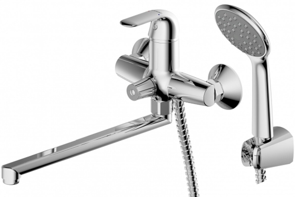 Изображение товара Смеситель Bravat Fit F6135188CP-LB-RUS для ванны и душа, длинный излив