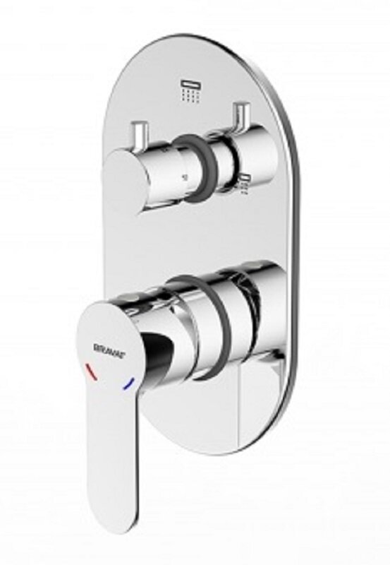 Изображение товара Смеситель для душа Bravat New Moon P69191C-RUS 2-х функциональный встраиваемый хром