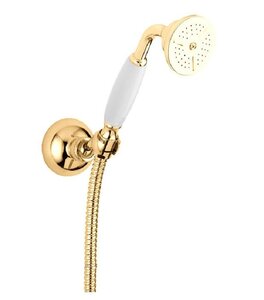 Изображение товара Душевой гарнитур Paffoni Belinda ZDUP035GF, цвет золото, 1 режим струи