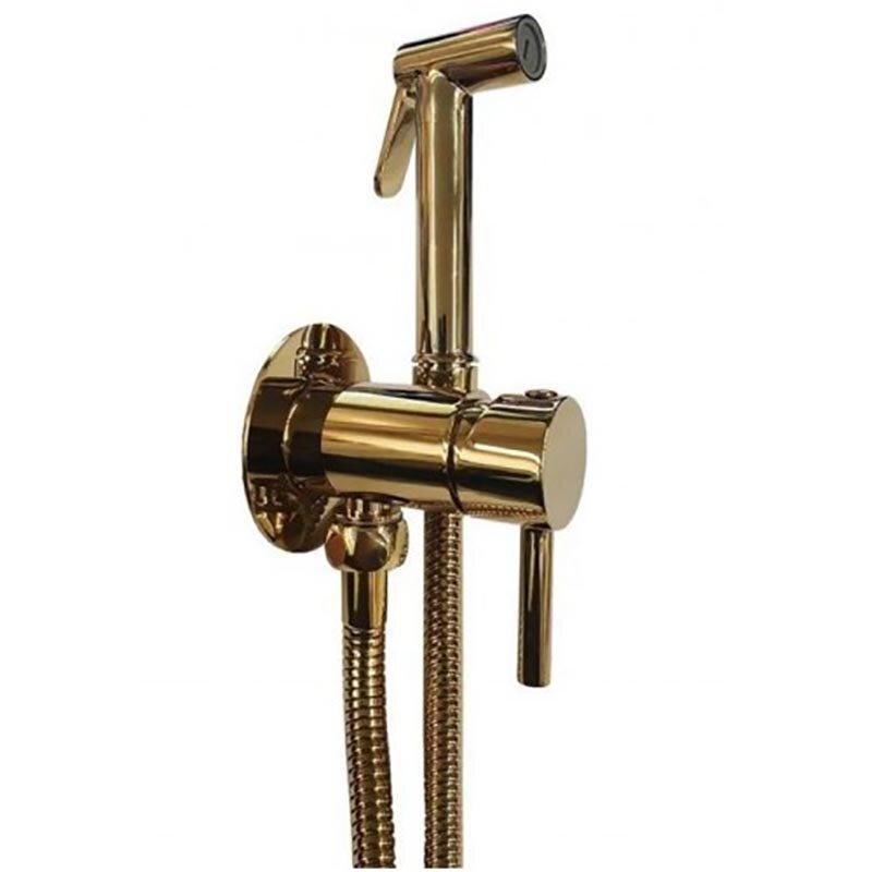 Изображение товара Гигиенический душ Paffoni Tweet Round со смесителем, золото