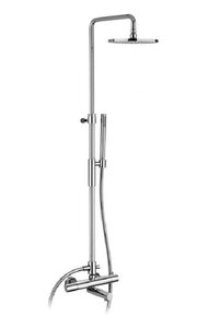 Изображение товара Душевая колонна Paffoni Birillo ZCOL721LIQCR с термостатическим смесителем для душа, с изливом