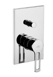 Изображение товара Смеситель Paffoni Ringo RIN015CR/M встраиваемый для душа на 2 выхода, с внутренней частью, цвет хром/металл